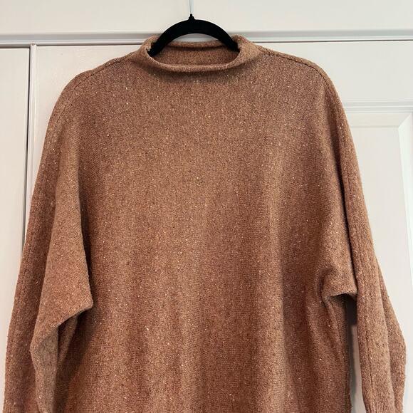 Anthropologie Kaisley Women's Brown Knit Sweater Turtleneck Size M - Picture 3 of 8